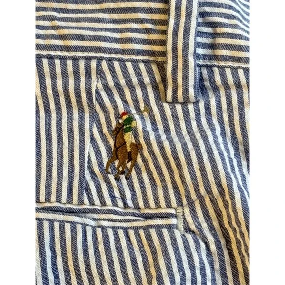 Polo Ralph Lauren Seersucker Stretch‎ Classic Fit Chino Shorts Men's Size 34 - Picture 2 of 6